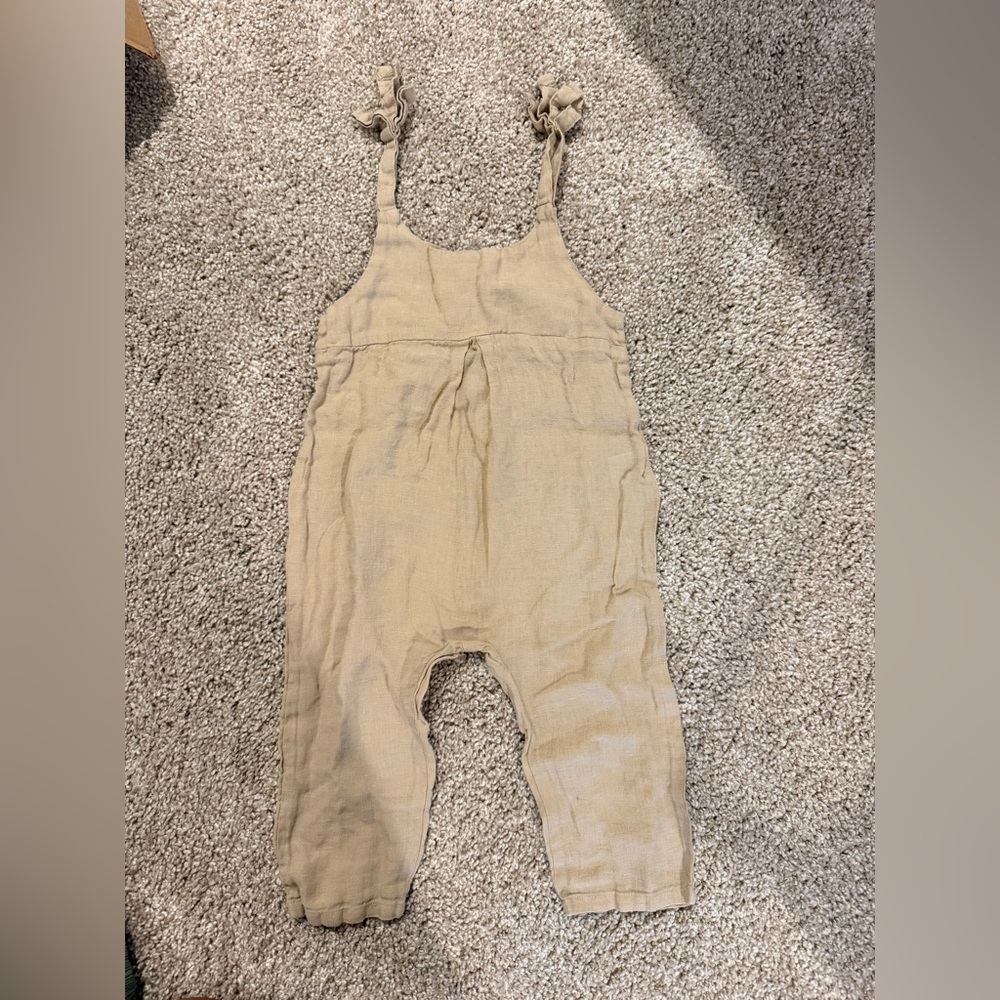 Charming Beige Kids Overalls